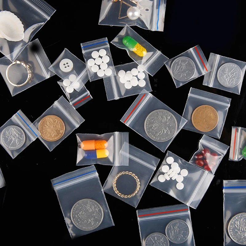 100 шт./упаковка полиэтиленовые пакеты на молнии 2 5x3 см