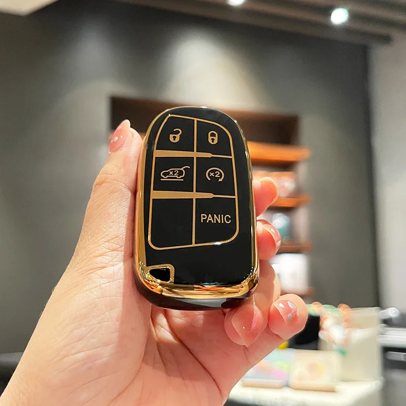 

Чехол для автомобильного ключа для Jeep Renegade Compass Wrangler Jk Grand Cherokee Dodge Ram 1500 чехол 300C