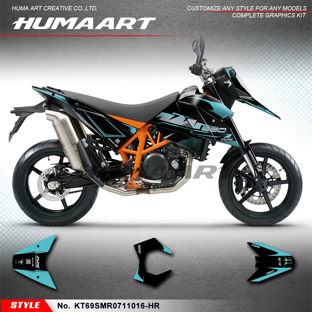 Клейкая наклейка HUMAART Dirtbike для KTM 690 SM SMR 2007 2008 2009 2010 2011 комплект восстановления KT69SMR