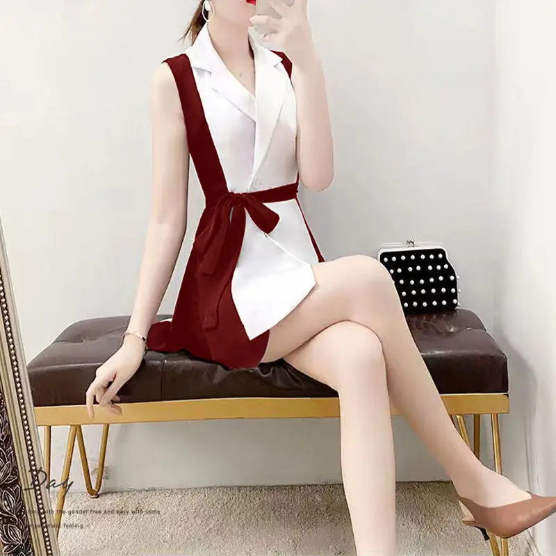 Western-style Suit Female 2023 Summer New Korean Version of The Fashionable Two-piece Suit Shorts Temperament