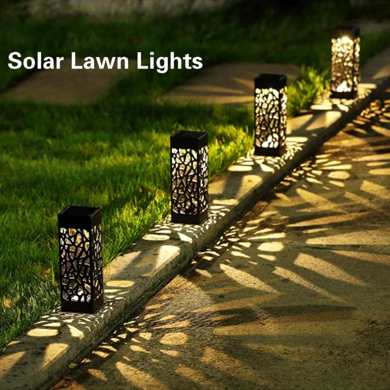 

Pathway Sensor Street Lamps Outdoor Creative Lamp Out Led Solar Of Light For Waterproof Garden Hollowing Lawn Decoration Solar