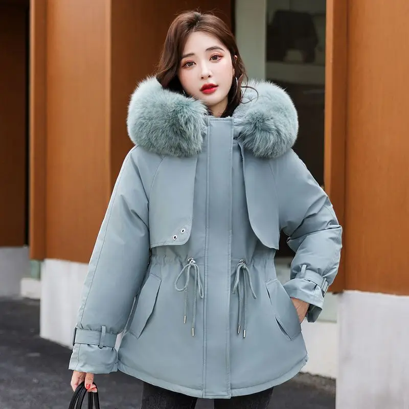 2022 New Mid Length Thickened Style Overcomes Korean Loose Fashion Leisure Age Reducing Cotton Jacket Winter Women's Coat