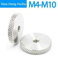 knurled thumb nuts m4 m5 m6 m8 m10 m12 304 stainless steel flat head hand screw knurled round nut hardware fasteners