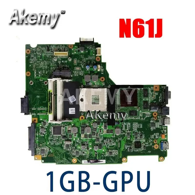 

Amazoon N61JA Laptop Motherboard For Asus N61J N61JA N61JQ Mainboard REV2.1 Full Tested Support i3 i5 CPU 1GB-GPU