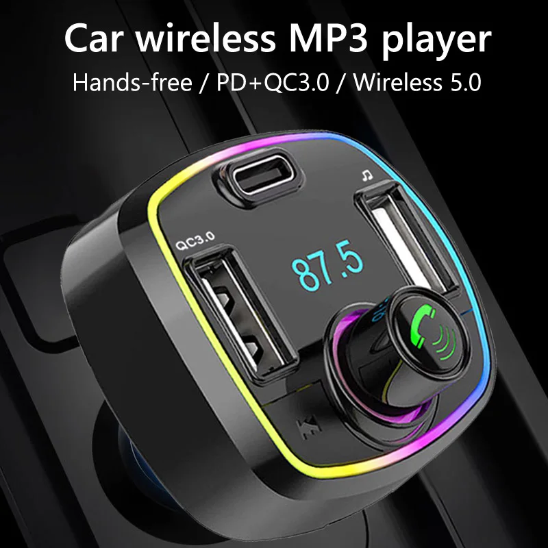 JaJaBor Автомобильный Bluetooth 5.0 FM передатчик MP3 плеер аудио приемник PD 18W QC3.0 USB быстрая зарядка Handsfree Kit Модулятор включен.