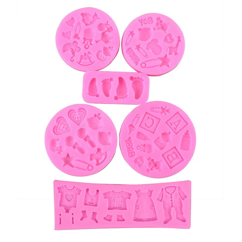 

3D Lovely Baby Feet Silicone Mold Chocolate Fondant Cake Decorating Baking Tool Bakeware Pudding Mould DIY Home Kitchen Supplies