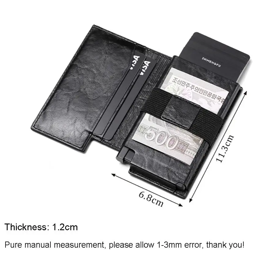 ID Credit Bank Card Holder Wallets Men Luxury Brand Anti Rfid Blocking Protected Carbon Fiber Mini Money Wallet Aluminum Wallet