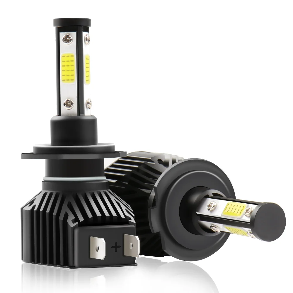 

2Pcs New 4Sides 20000LM H7 H8 H9 H11 LED Lamp Car Headlight Bulbs HB3 9005 HB4 9006 3D LED 360 Degree 6000K Auto Light 12V 24V