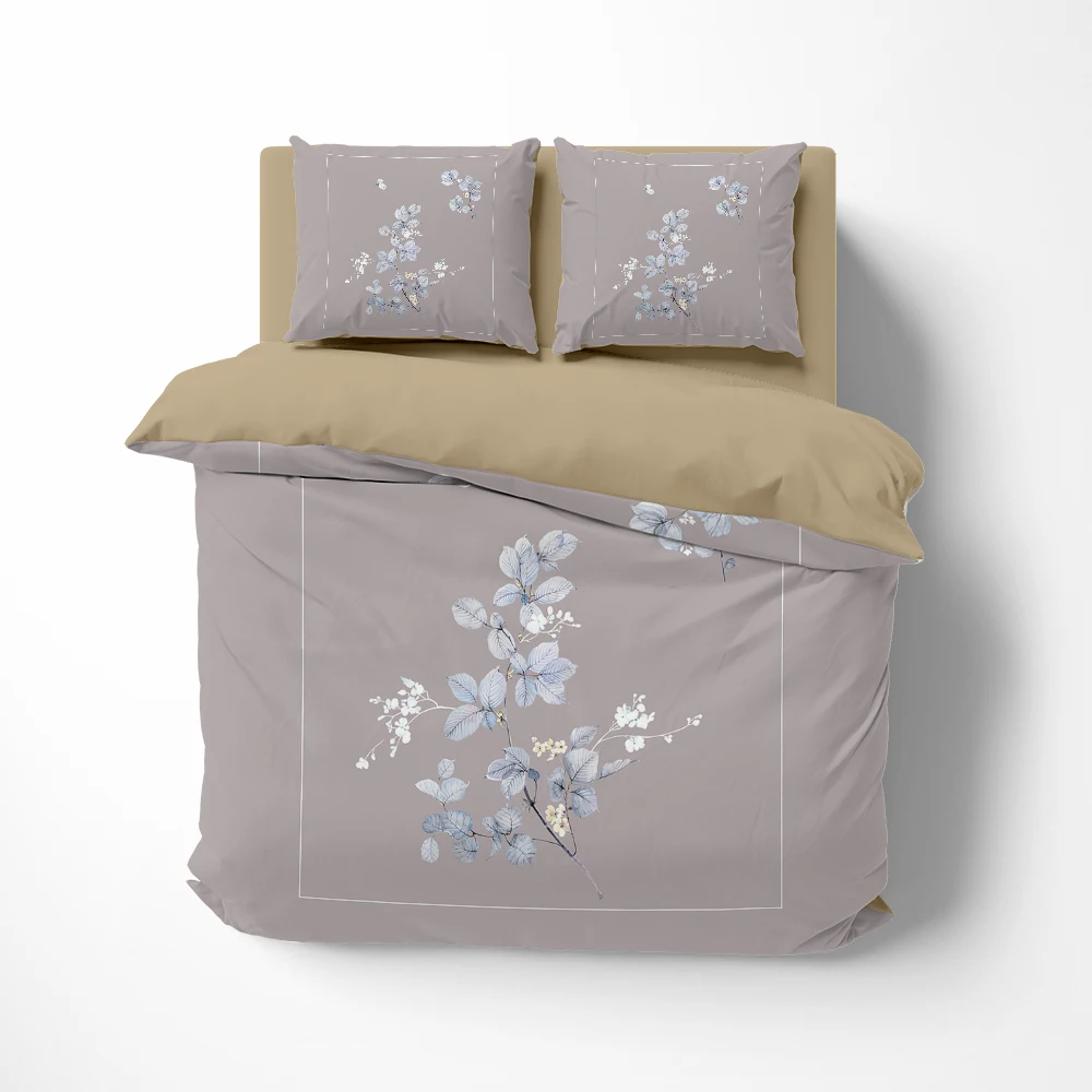 

Linens euro Bedding set luxury twin queen king single bed linen Quilt/Duvet cover set 2bedrooms Bed set for home textile brown