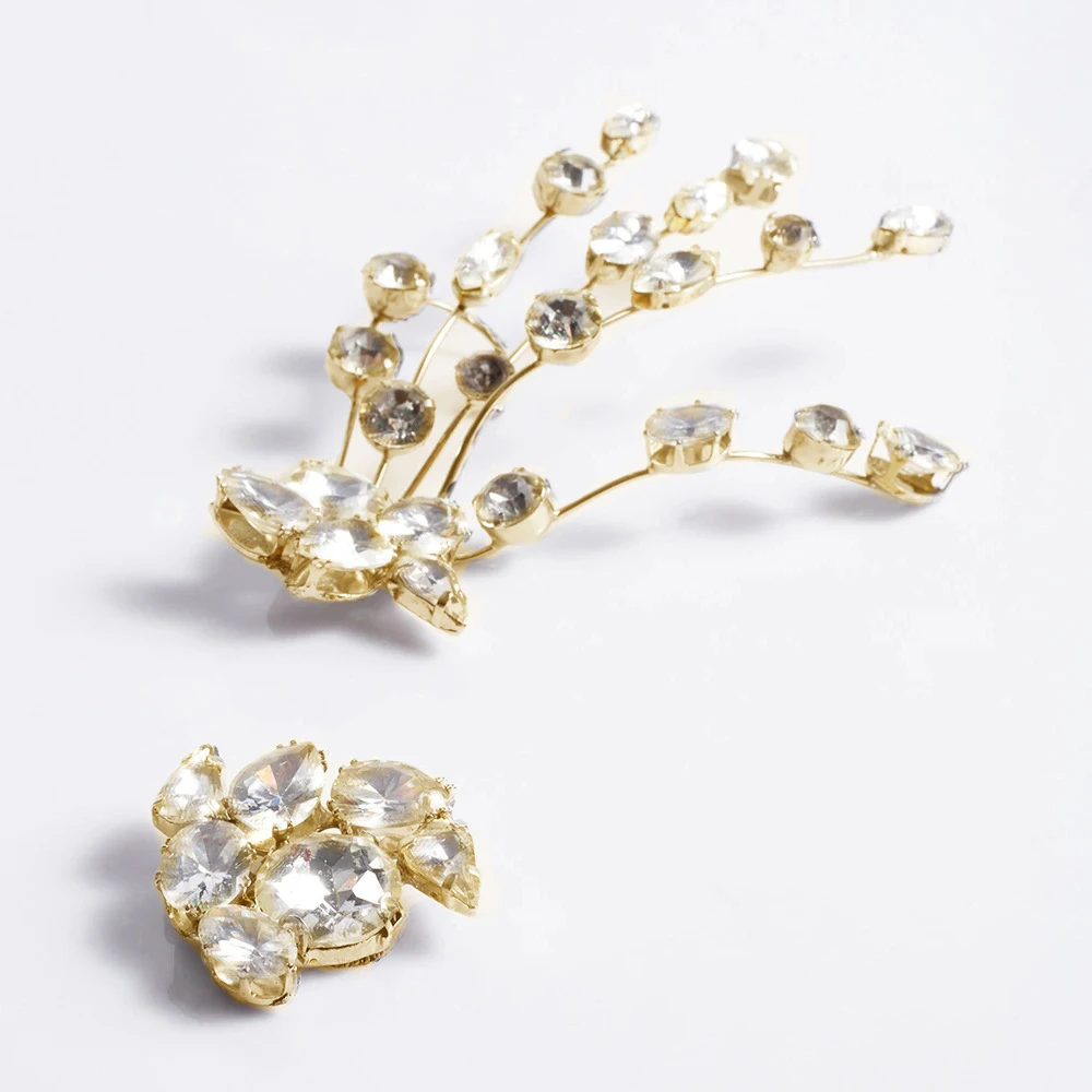 Винтажные дисимметричные серьги с кристаллами кисточки ювелирные изделия для