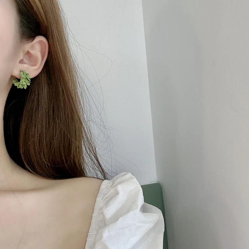 Весенние розовые серьги в форме цветка 2022 милые серьги-капли дешевые корейские