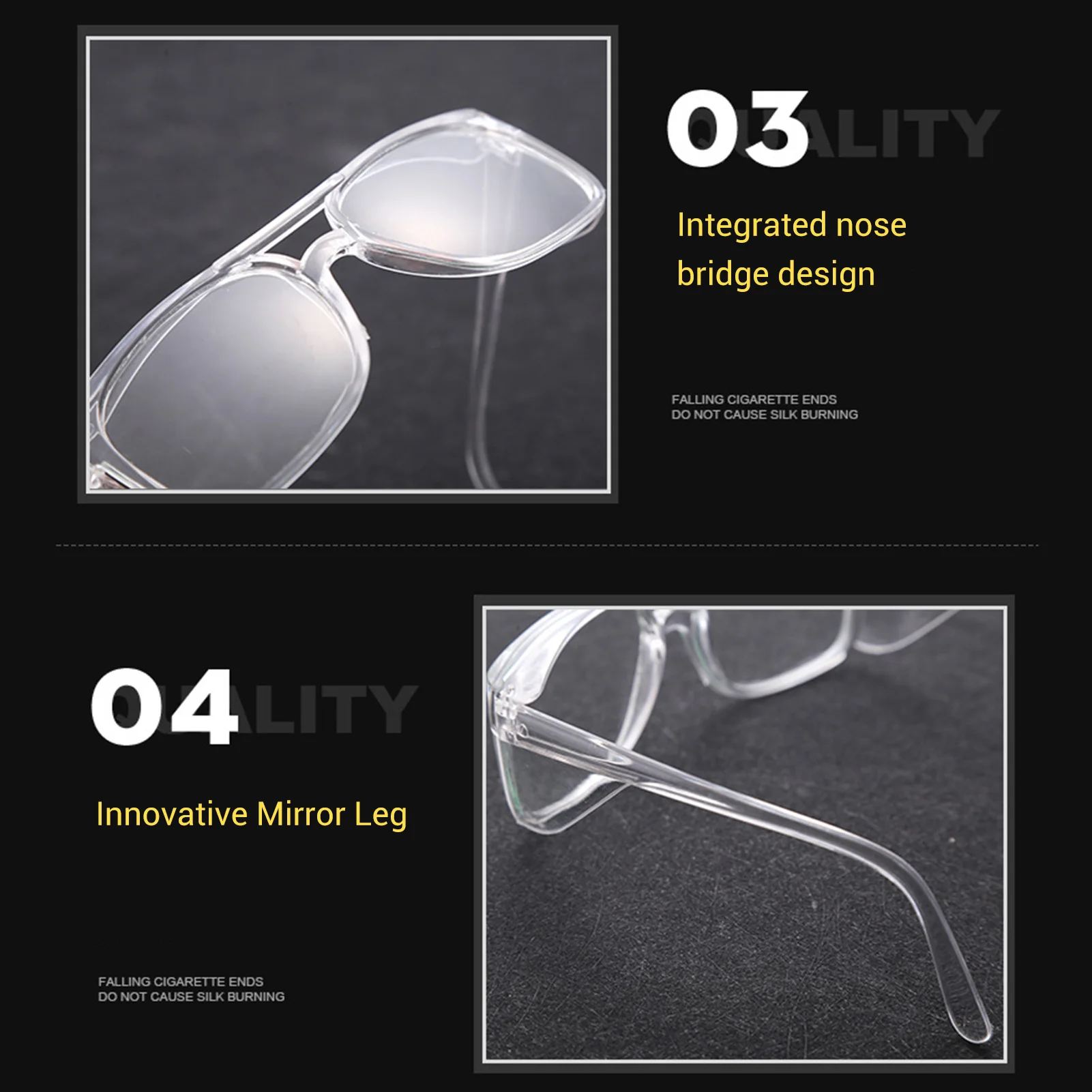 Фонари с боковыми экранами прозрачные линзы защита глаз очки для лабораторной