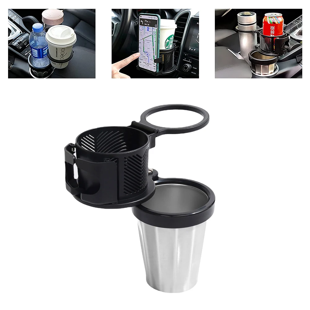 

3 in 1 Car Cup Holder Expander Adapter Multifunctional Cup Holder Organizer Drink Can Bottles Stand with Car Phone Holder Vent