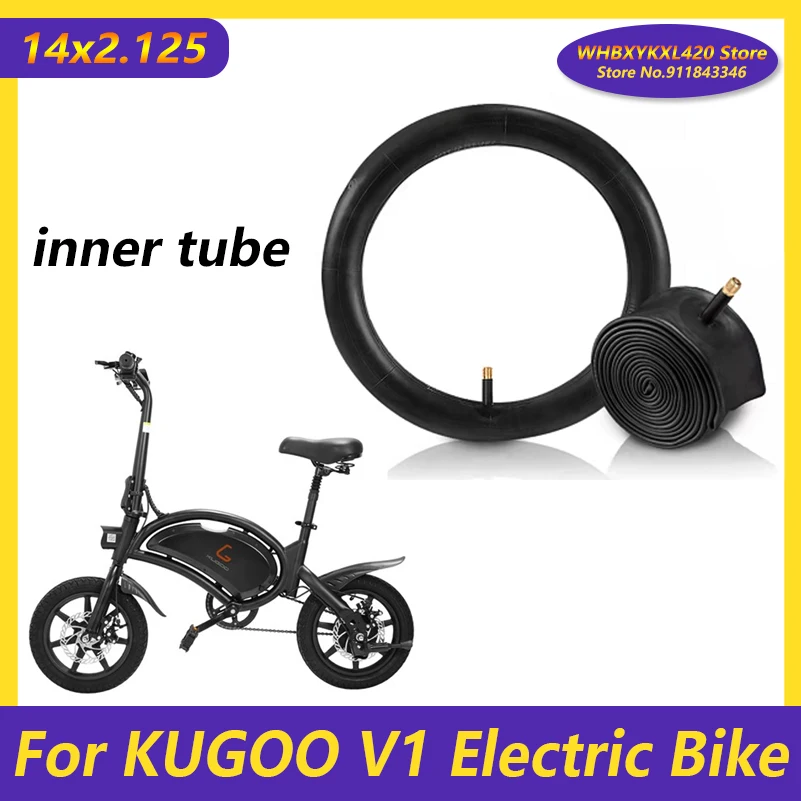 Per KUGOO V1 accessori bici elettrica 14x2.125 Camera d'aria 14 pollici bici elettrica fotocamera interna e-bike parti carrozzina