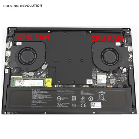 New Original Laptop CPU Cooling Fan For Razer Blade 14 2021 RZ09-0370 Ryzen 9 5900HX RTX3070/3080 GPU FNNK FNNL DFS5K121144645