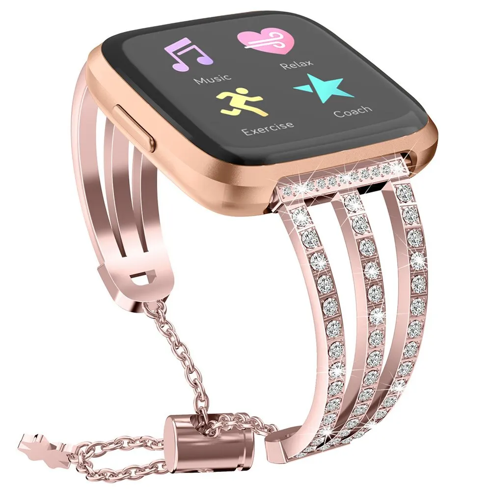 

Strap For Fitbit Versa 2 Metal Alloy Adjustable Watch Strap For Fitbit Versa Lite 2022 New Fashion Bling Bracelet