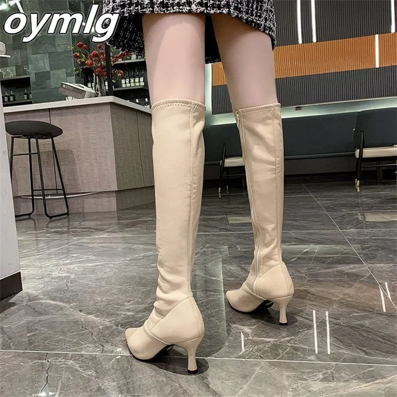 

Pointed toe stiletto elastic thin boots high heels women's 2022 new high boots boots knight boots but knee boots