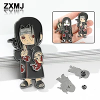 zxmj cartoon ninja checker anime metal badge fashion creative clothes collars pin backpack decoration popular jewelry