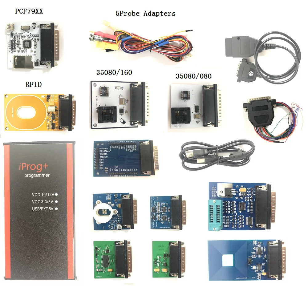 IPROG + Iprog Pro ECU Программатор Полный Комплект Eeprom IMMO 6/7/12 адаптеры Автомагнитола