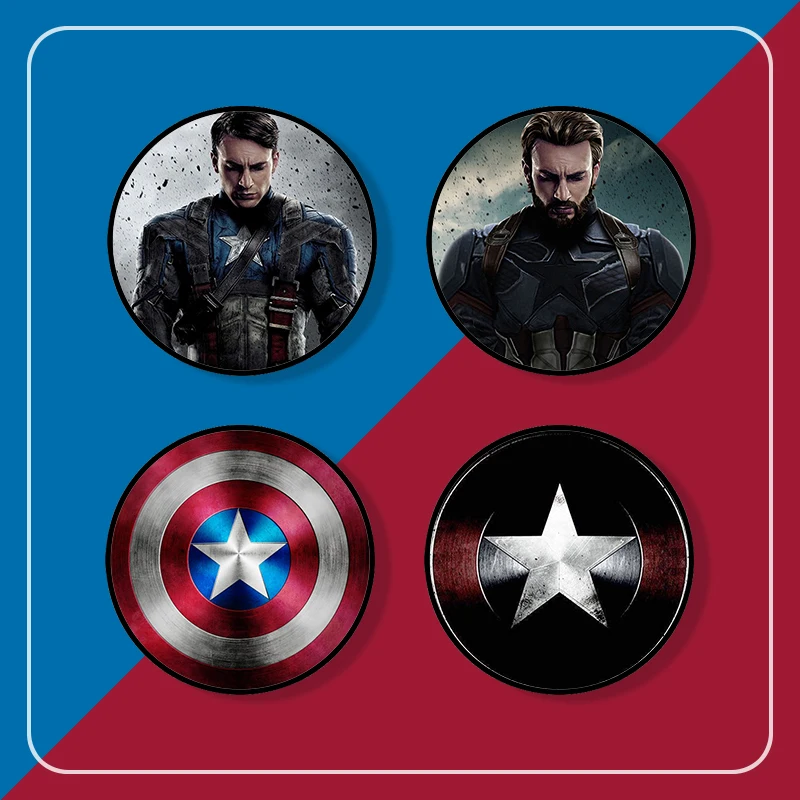 

Disney Marvel Captain America Telescopic Airbag Mobile Phone Stand Folding Ring Buckle Stand Universal Mobile Phone Accessories