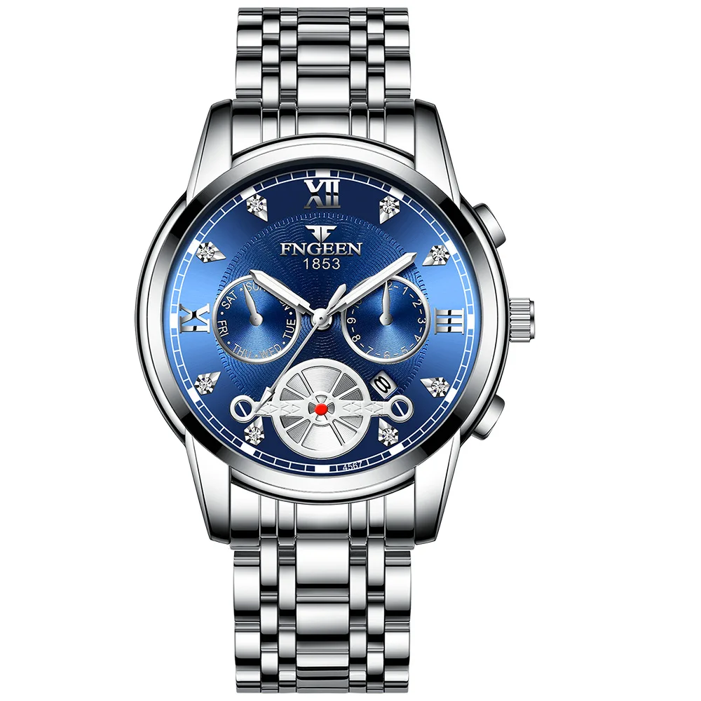 Мужские часы деловые лучший бренд модный водонепроницаемый календарь