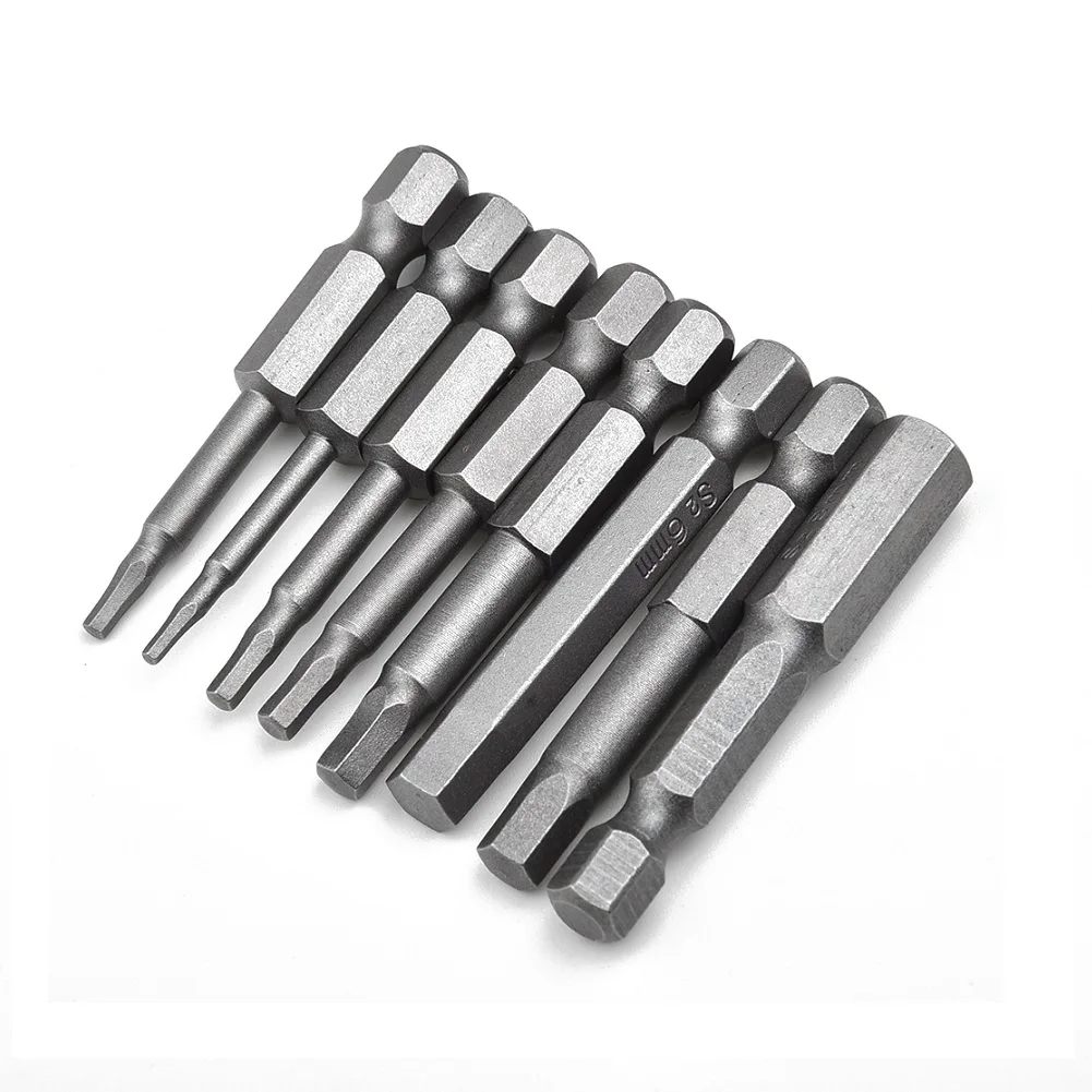 

1pc Magnetic Hexagon Screwdriver Bit Alloy Steel 1/4 Inch Screw Drivers 50mm H1.5-H8 Quick Change Impact Driver Power Drivers