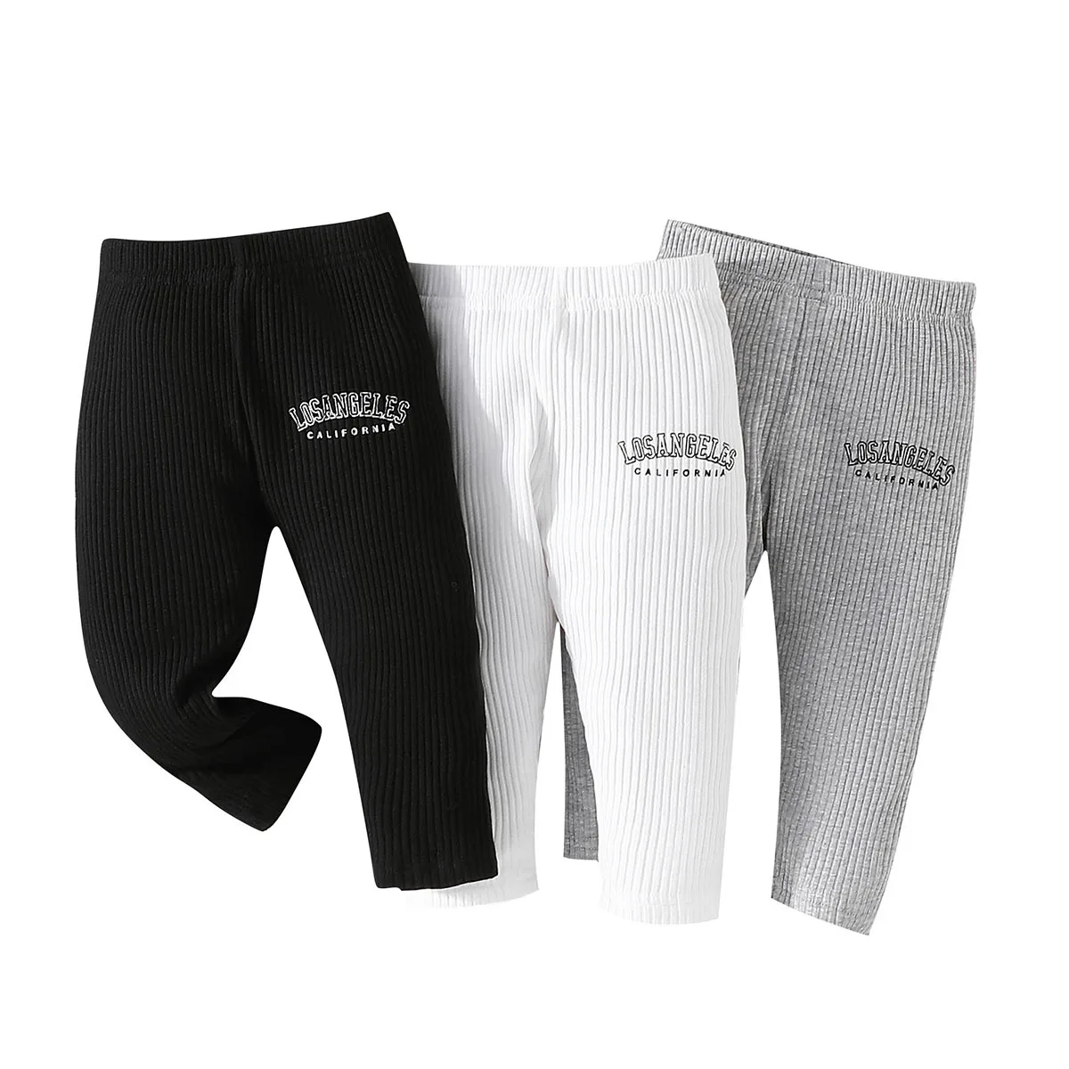 Модные весенне-осенние индивидуальные штаны для мальчиков и девочек трехцветные