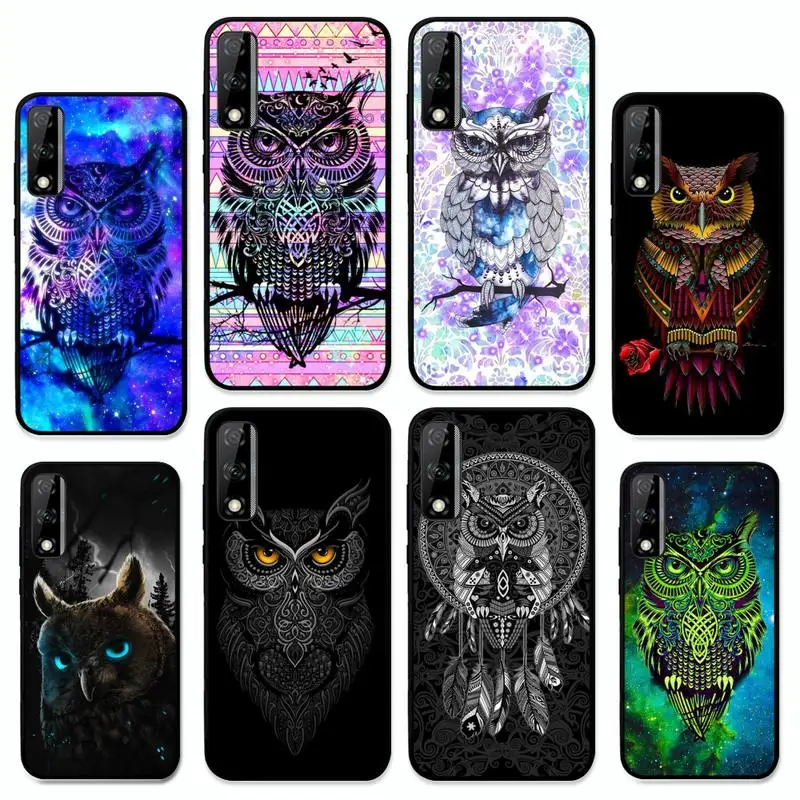 

Animal Owl Phone Case for Huawei Y 6 9 7 5 8s prime 2019 2018 enjoy 7 plus