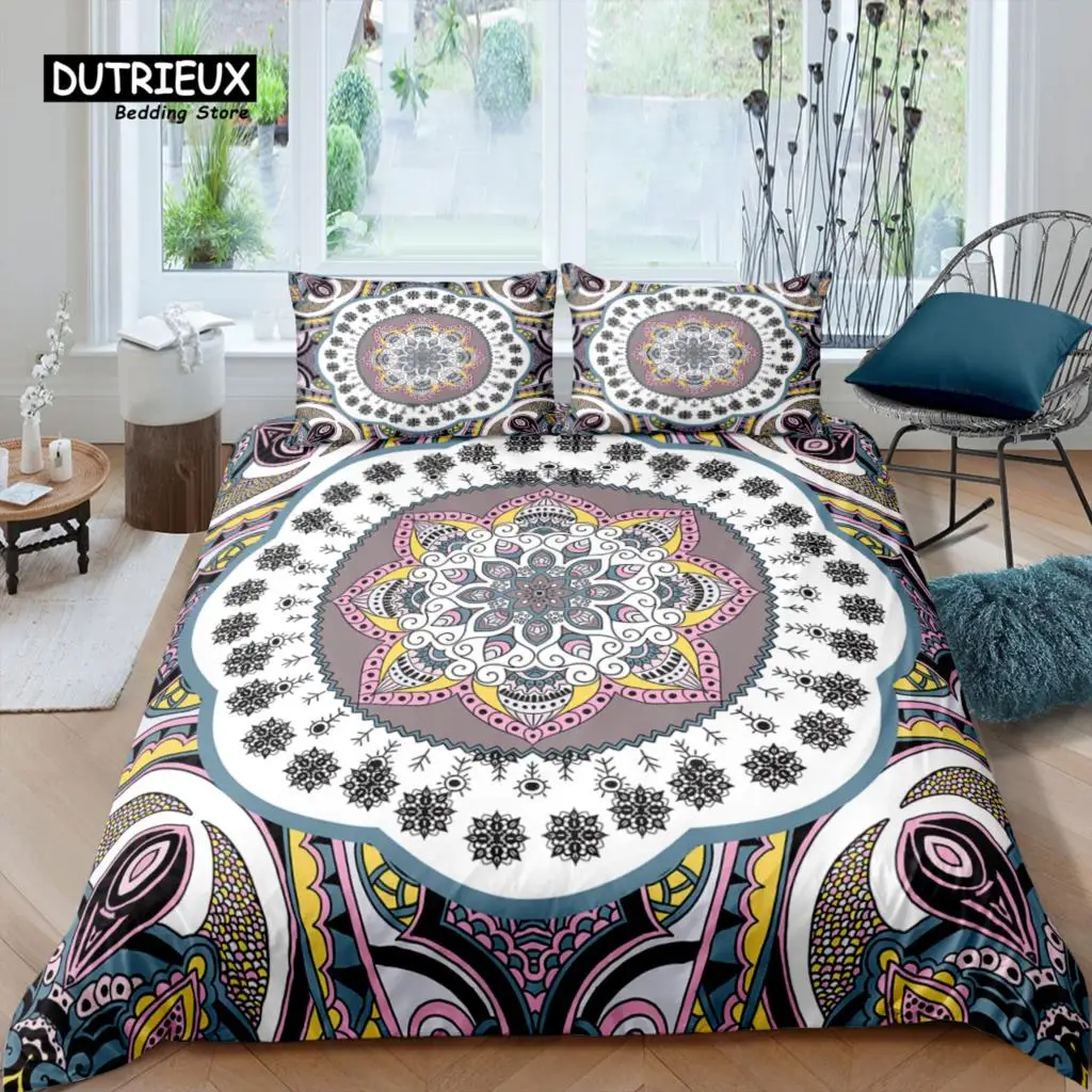 Роскошный комплект постельного белья с 3D Мандалой для дома пододеяльник