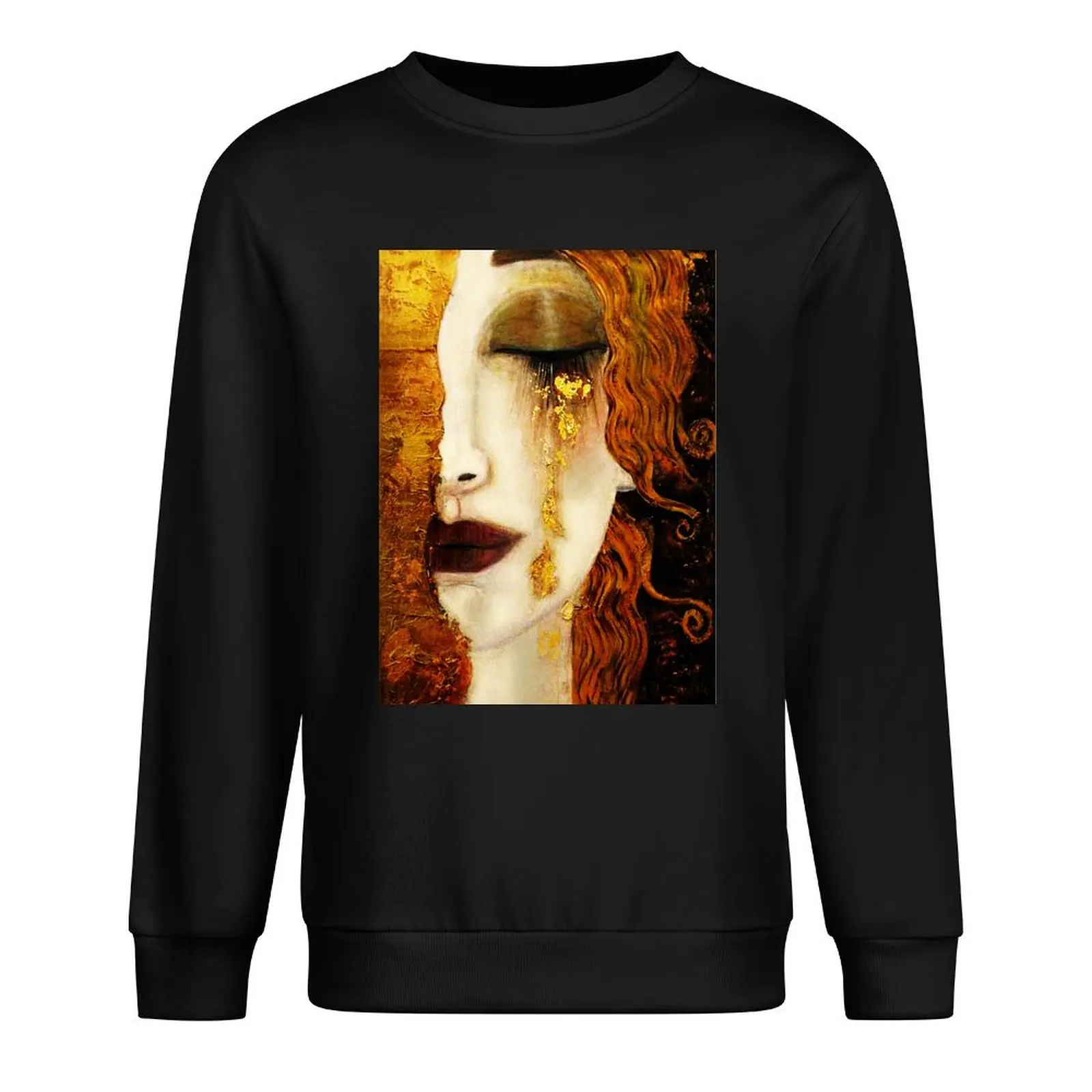 Пуловер Klimt Golden Tears с капюшоном мужская одежда корейская эстетичная толстовки