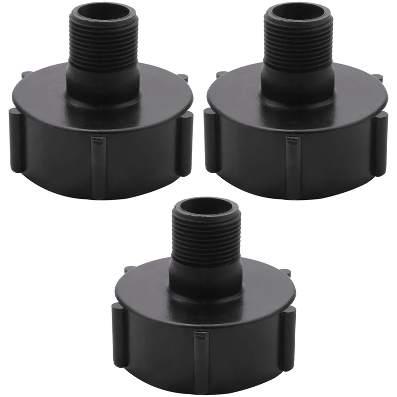 

3Pcs 1000L Ibc Water Tank Garden Hose Adapter Fitting 60Mm Adaptor 0.75 Garden Hose Pipe Valve Accessories