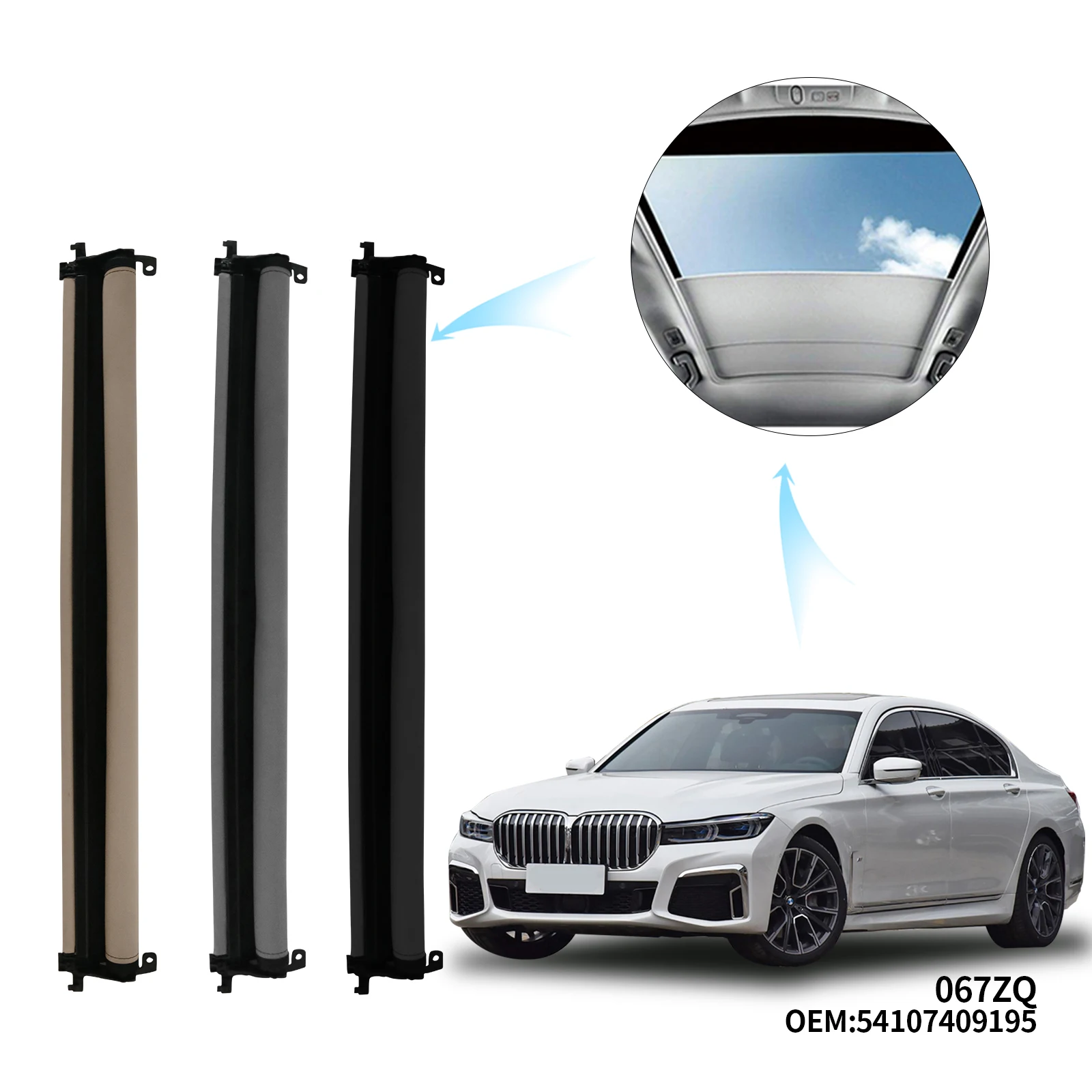 

Автомобильный роликовый затвор Sunroof 54107409185 Подходит для BMW 7 серии G12/G12LCI