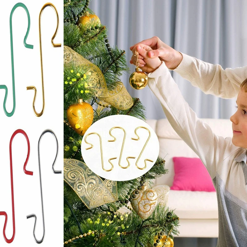 

Christmas Decorations for Home 50/100pcs Christmas Balls Metal S-Shaped Hooks Christmas Tree Decorations Happy New Year 2023