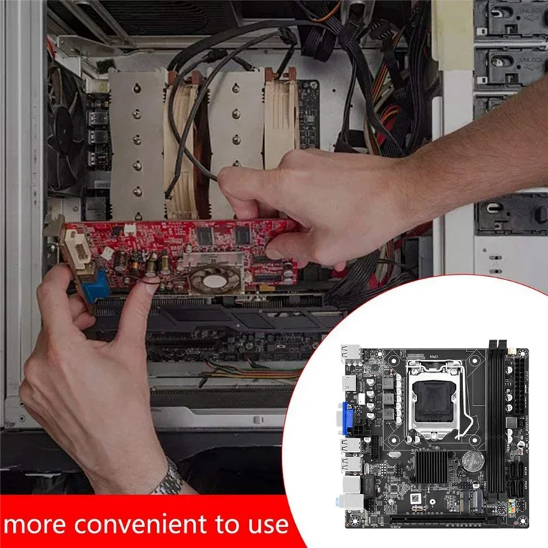 H61S (H61) Материнская плата LGA1155 + процессор I3 2120 комплект кабелей SATA Поддержка 2