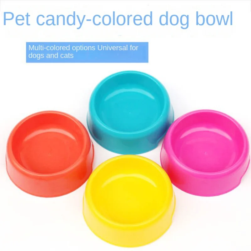 Pet supplies pet single bowl dog cat plastic drinking rice basin food |