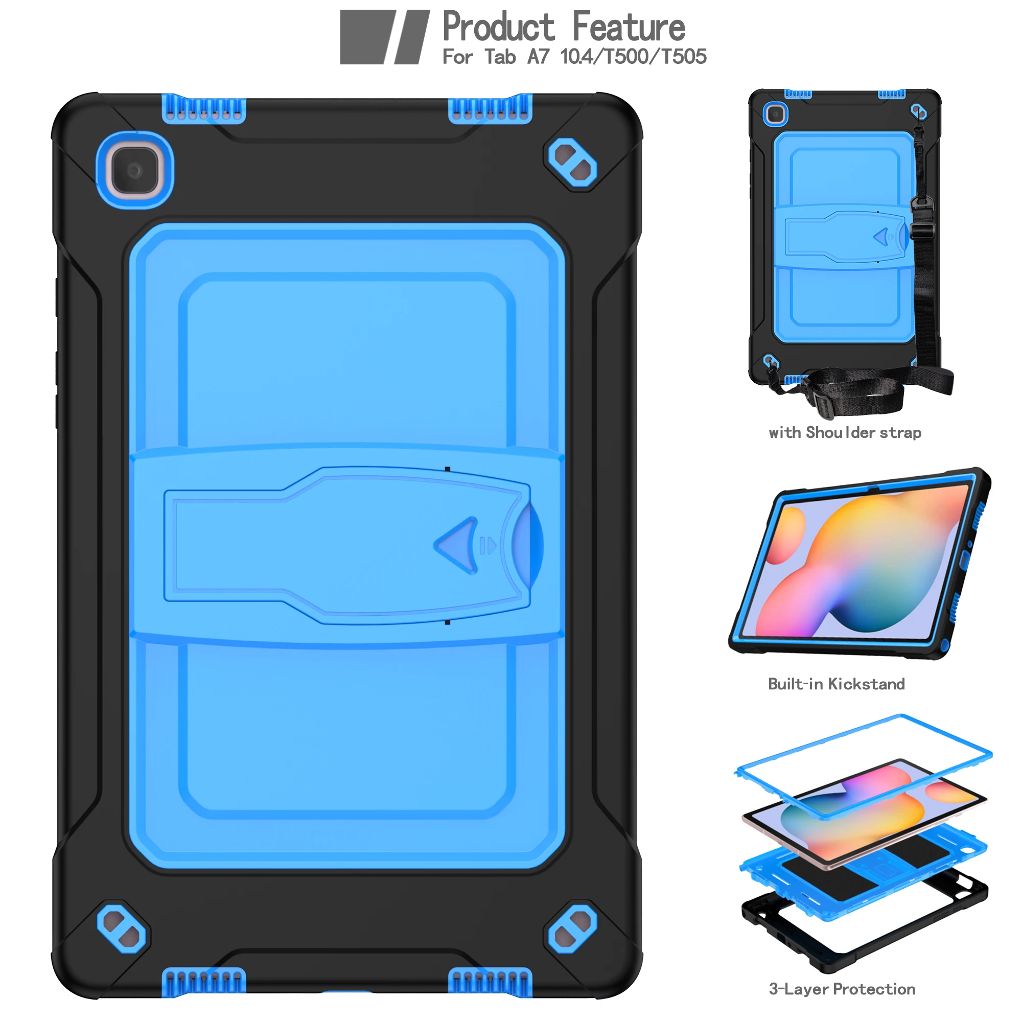 

Business Tablet Case For Samsung Galaxy Tab A7 10.4" 2020 Case Shockproof Rugged Duty Tablet Case For Samsung SM-T500 T505 Cover