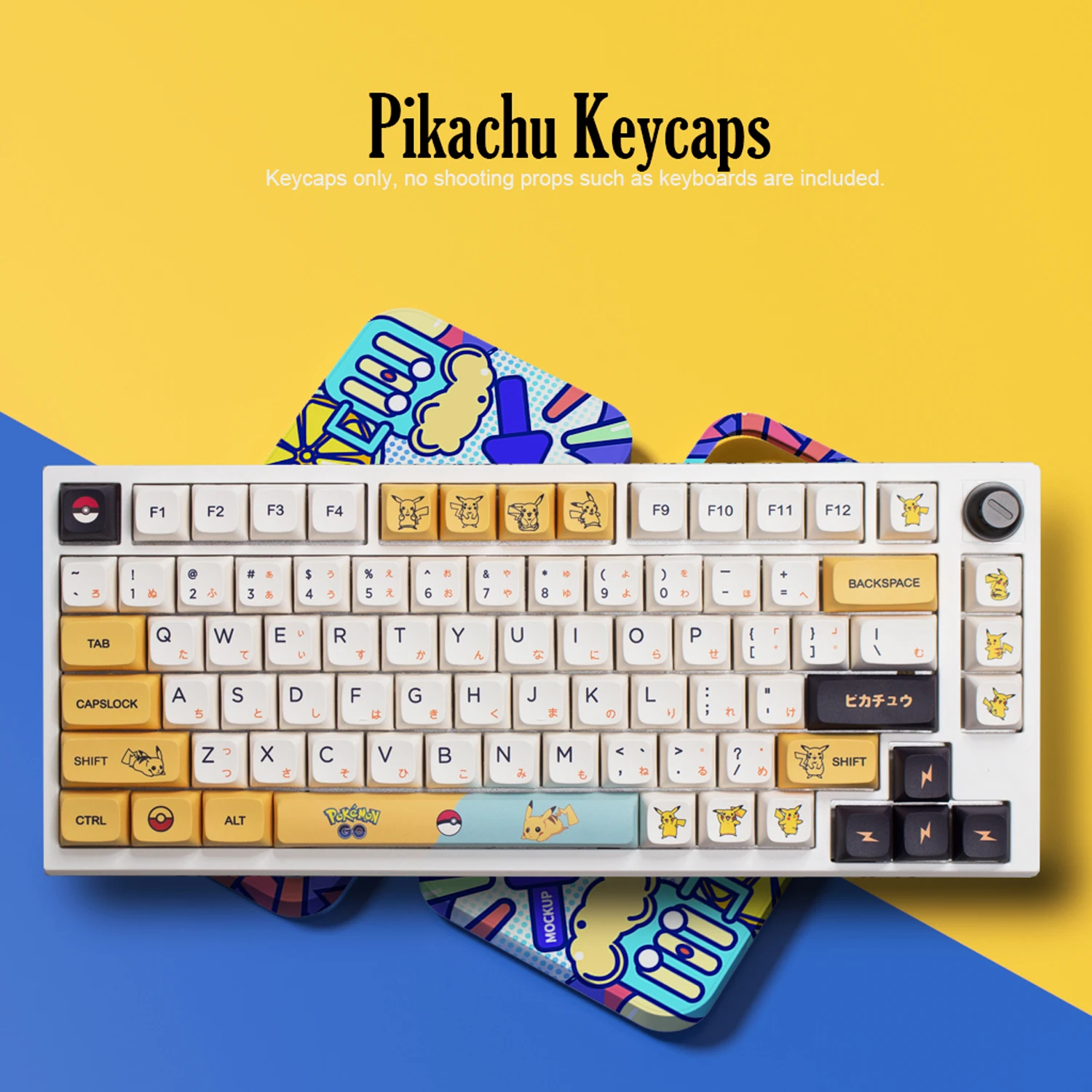 

Pikachu Keycap XDA Profile 139 Key PBT Sublimation For 61/68/87/98/104 Layout Mechanical Keyboard