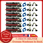 6 шт. новейший VER009 USB 3.0 PCI-E Райзер VER 009S Экспресс 1X 4x 8x 16x Райзер адаптер карта SATA 15 контактов на 6 контактов кабель питания