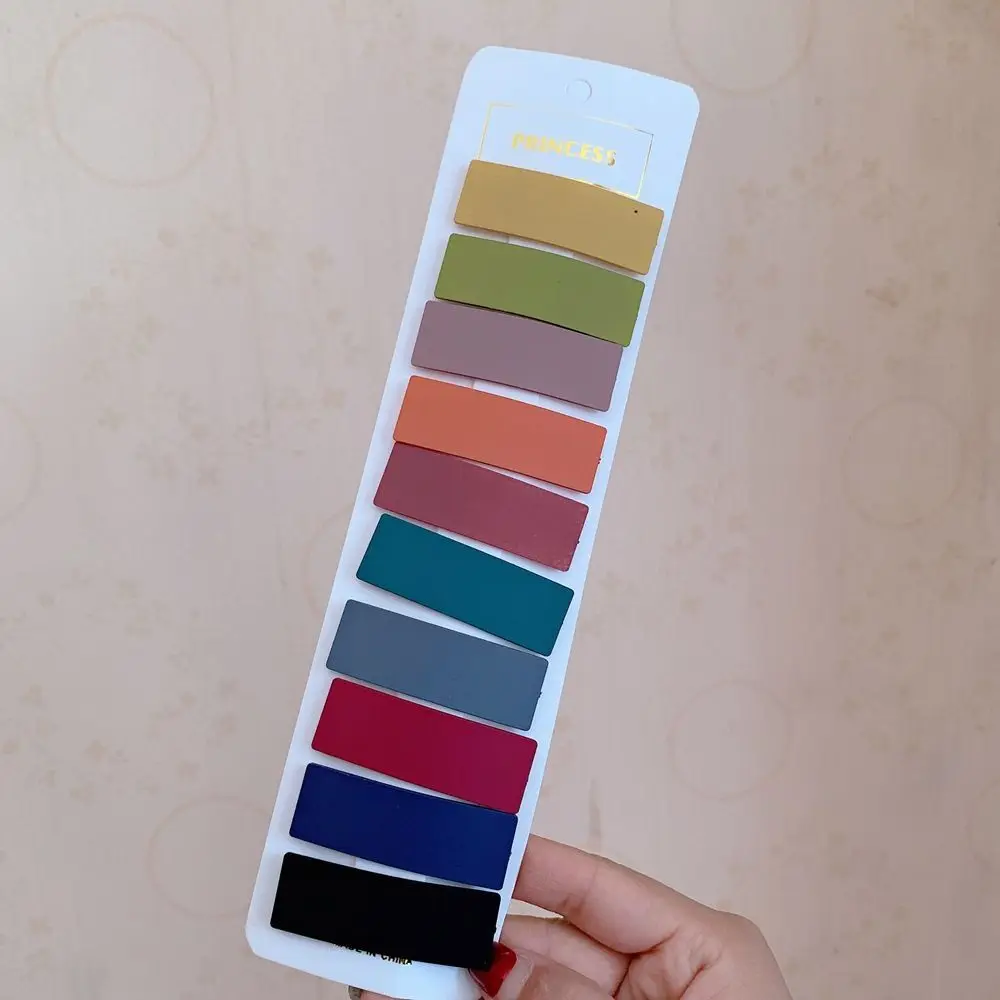 

Girl Headwear Hair Clips Colorful Headdress Hair Jewlry Hair Accessories Geometric Barrettes Korean Style Hairpin