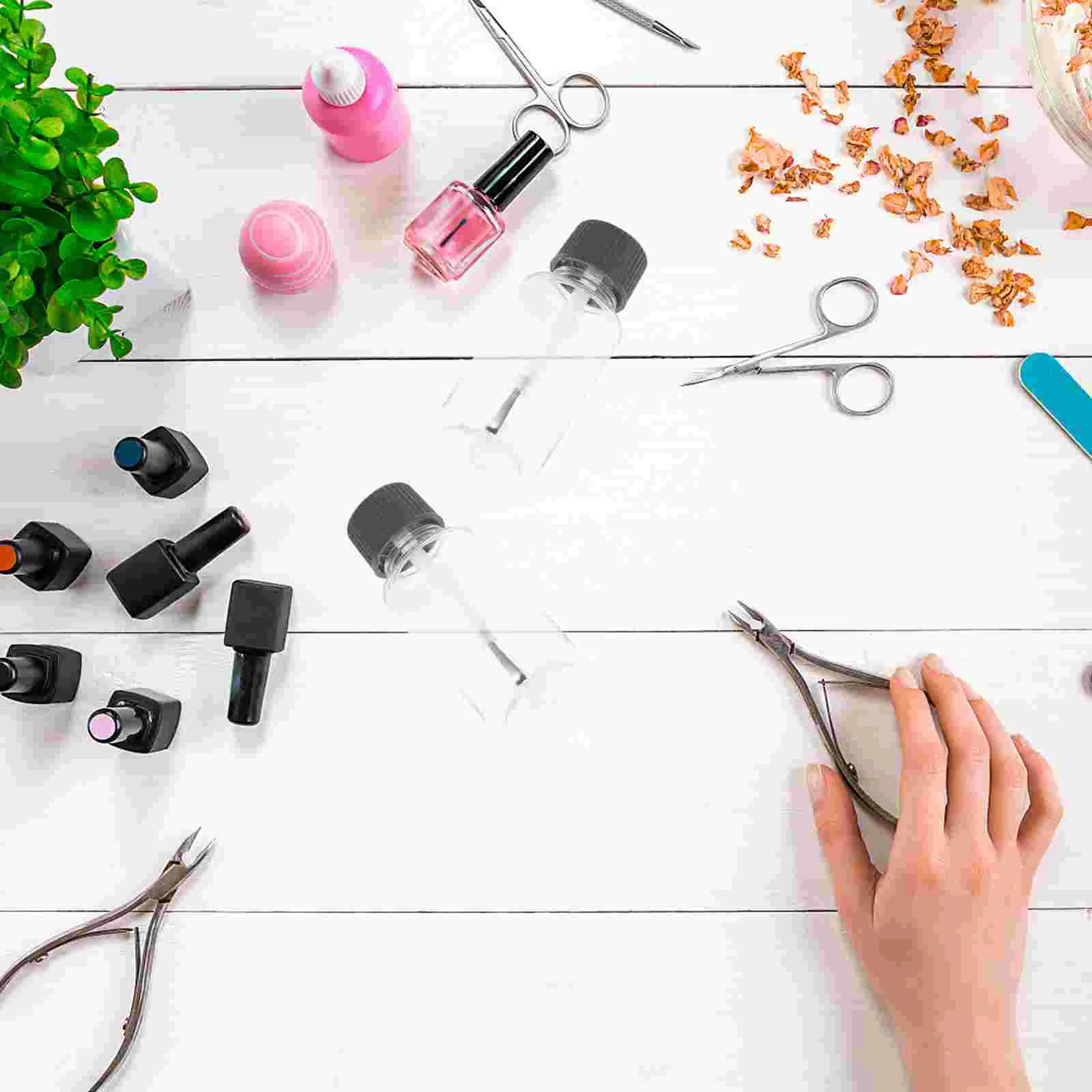 

Nail Polishempty Container Glass Refillable Cuticle Oilfor Gelwith Brush Clear Organizer Applicator Varnish Transpar Diy