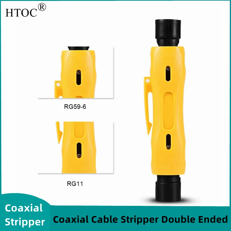 

Инструмент для зачистки коаксиального кабеля, двухсторонний резак для коаксиального кабеля, для RG59, RG11, RG7, RG6, высококачественный инструмент для электромонтажа