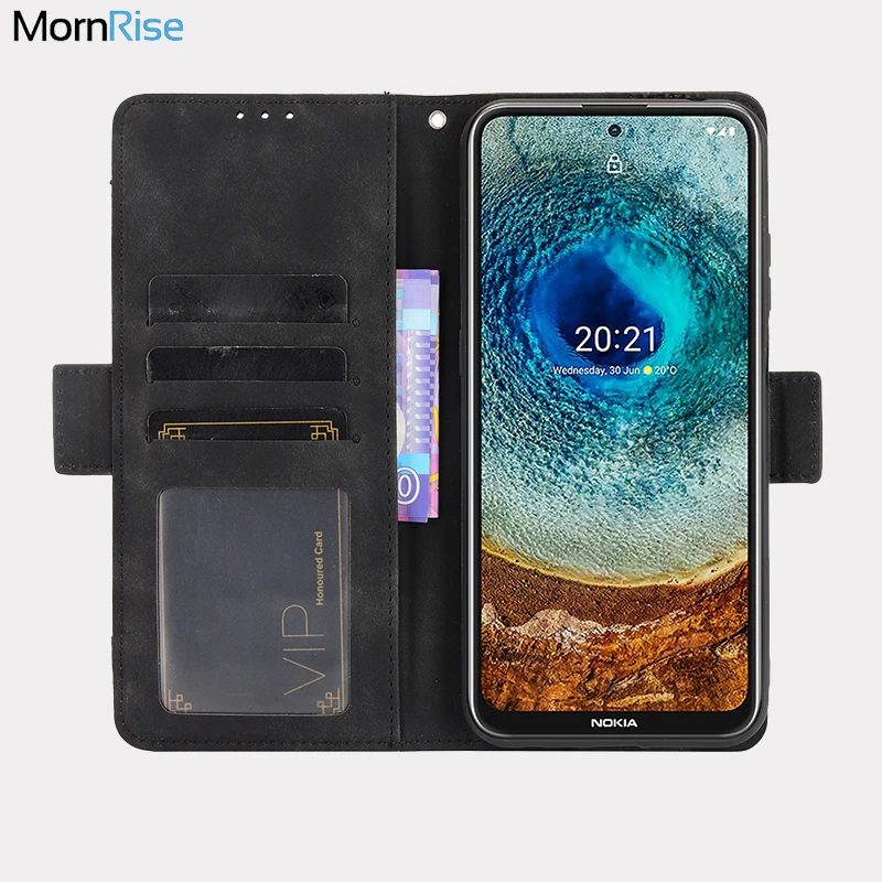 

Чехол-кошелек для Nokia X10 X100, Магнитный чехол-книжка с откидной крышкой для Nokia X20, отделение для карт и фото, роскошные кожаные флип-Чехлы