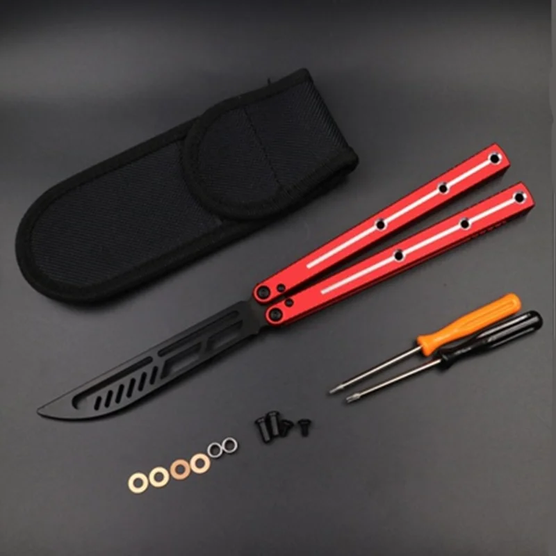 

Theone Kraken Butterfly нож для тренера Balisong, система втулок с алюминиевой ручкой, Бесплатный нож Jilt EDC