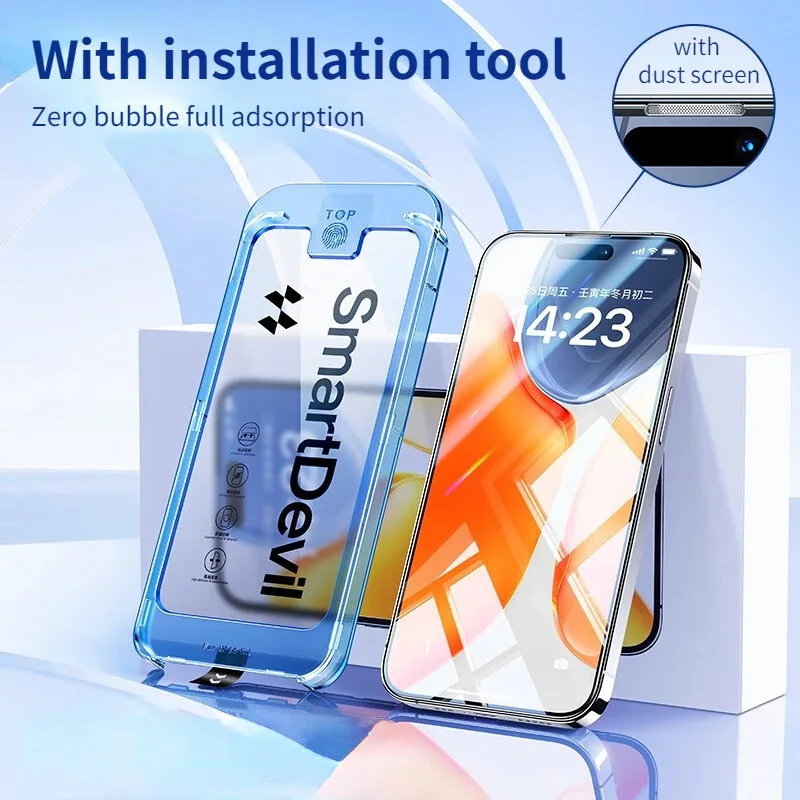 Закаленное стекло SmartDevil для iPhone 14 13 12pro Max 2 шт.