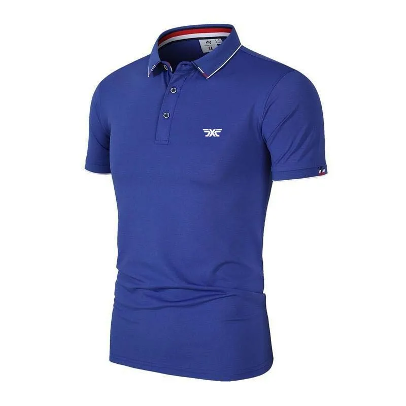 Golf Apparel Men's 2023 New Summer Golf Sports Short Sleeve Polo T-shirt Leisure Business Polo Shirt Men's Golf POLO T-shirt