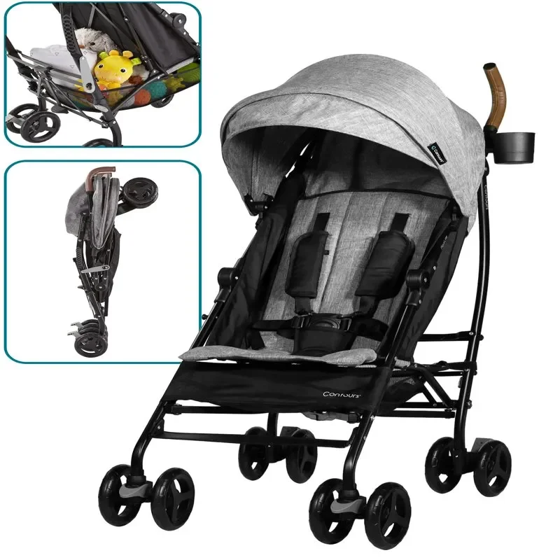 

High Quality, Lightweight MaxLite Travel Stroller - Compact, Grey Edition for Stress-free Parenting On-The-Go.