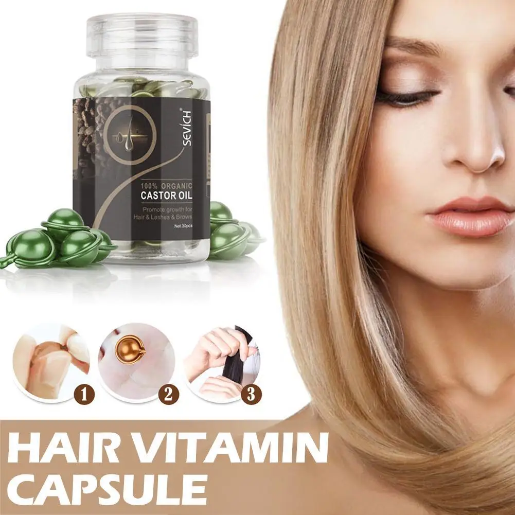

Smooth Silky Hair Vitamin Capsule Keratin Complex Oil Hair Care Repair Damaged Hair Serum Anti-Loss Moroccan Hair Oil