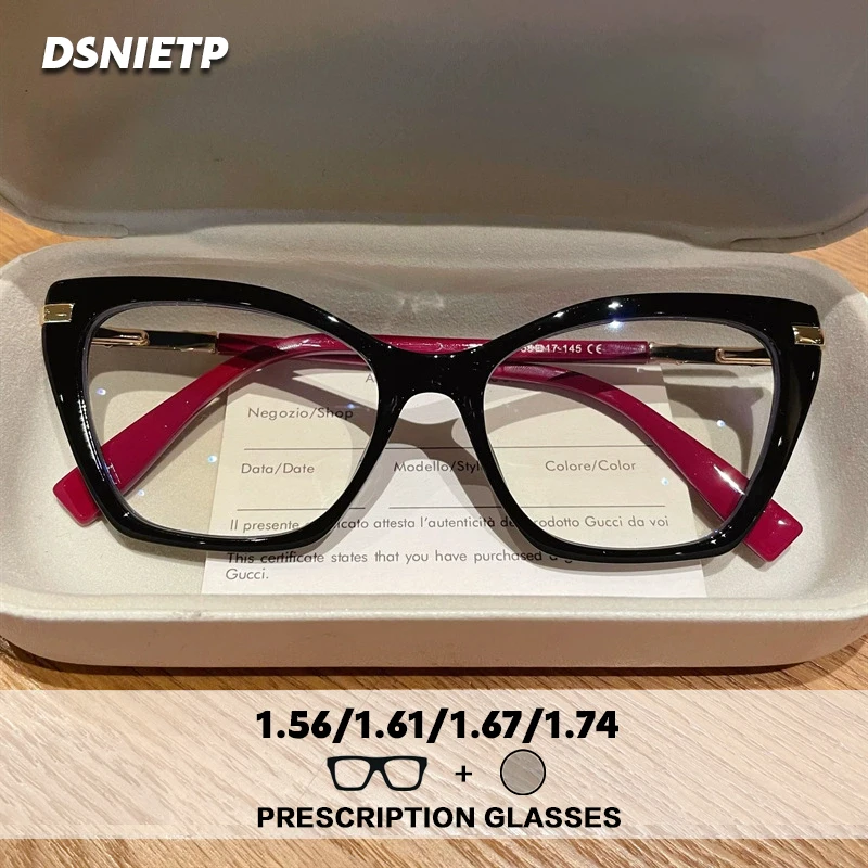 ISLINO анти-синий свет очки по рецепту женские кошачий глаз прогрессивные