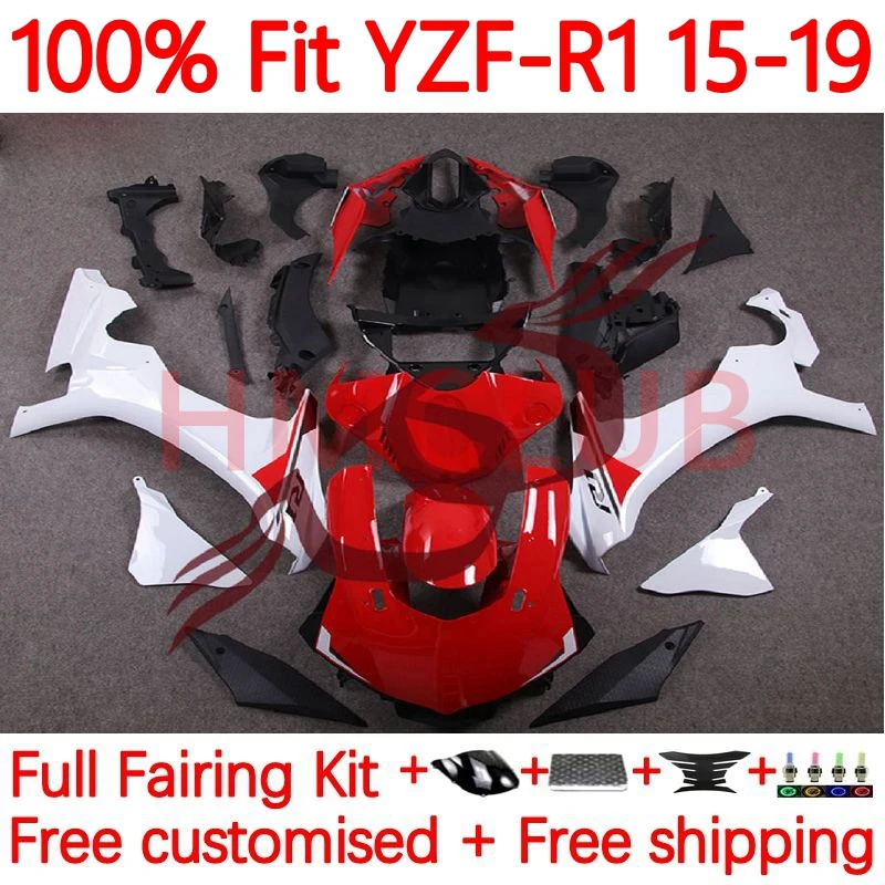 

Injection For YAMAHA YZF-R1 YZF 1000 R1 R 1 YZFR1 2015 2016 2017 2018 2019 YZF1000 15 16 17 18 19 Fairings 29No.31 white red blk