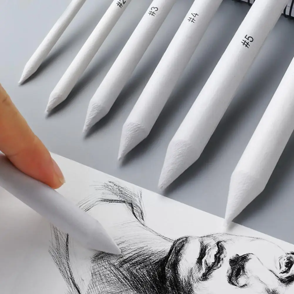 

White Drawing Pen Smudge Stump Stick For Rice Paper Drawing Charcoal Sketching Painting Pen Paper Roll Pencil Painting Supp Z4o0